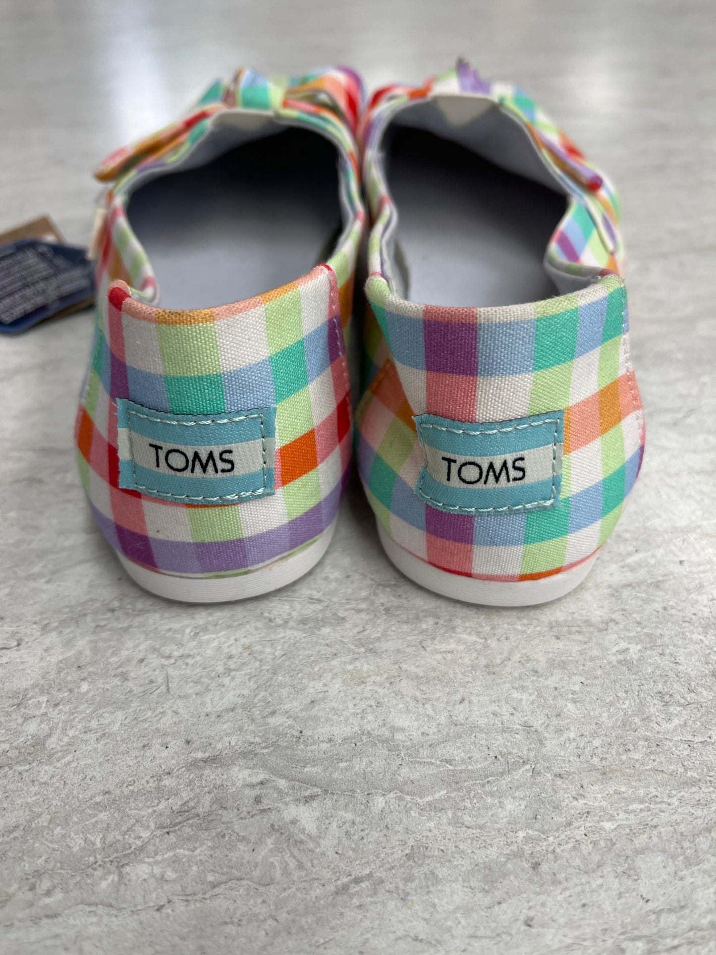 Shoes Flats By Toms In Plaid Pattern, Size: 7