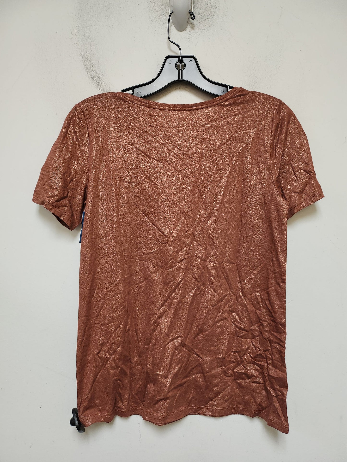 Top Short Sleeve Basic By Loft In Bronze, Size: Xs