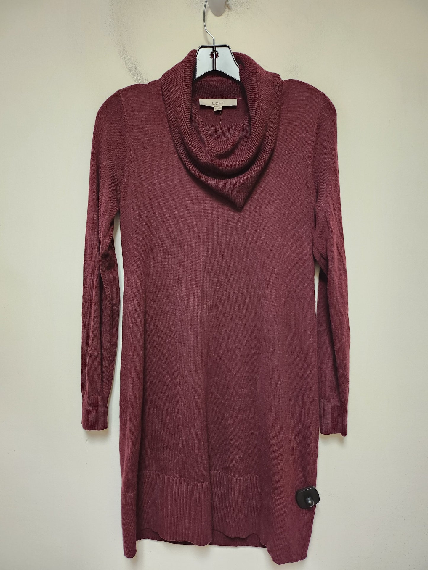 Dress Sweater By Loft In Maroon, Size: Xs