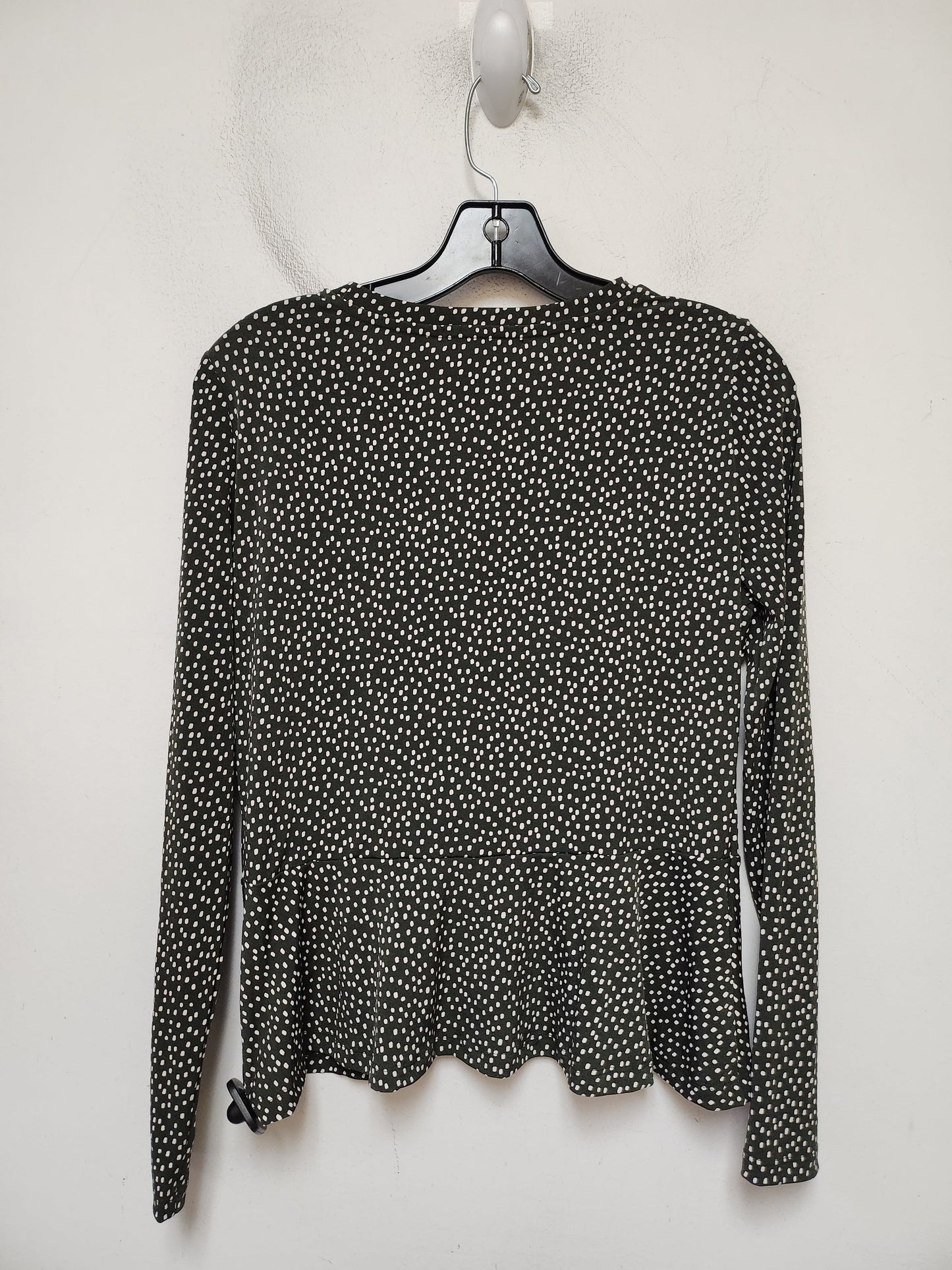 Top Long Sleeve By Banana Republic In Polkadot Pattern, Size: S