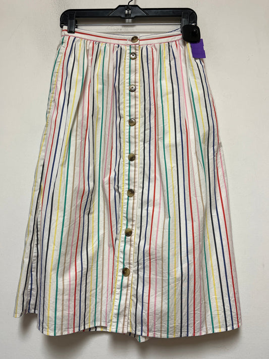 Striped Pattern Skirt Midi J. Crew, Size 6