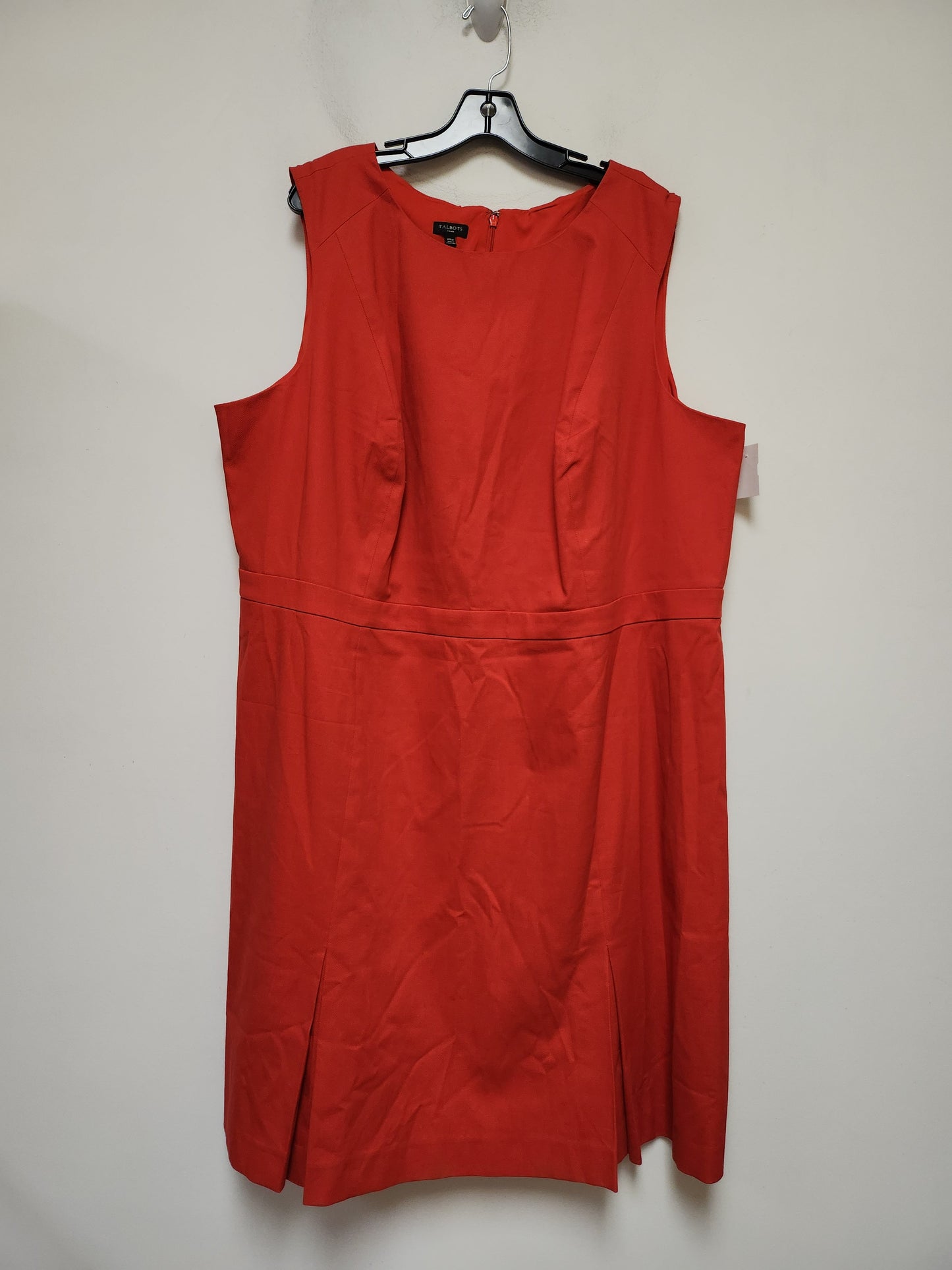 Red Dress Casual Midi Talbots, Size 3x