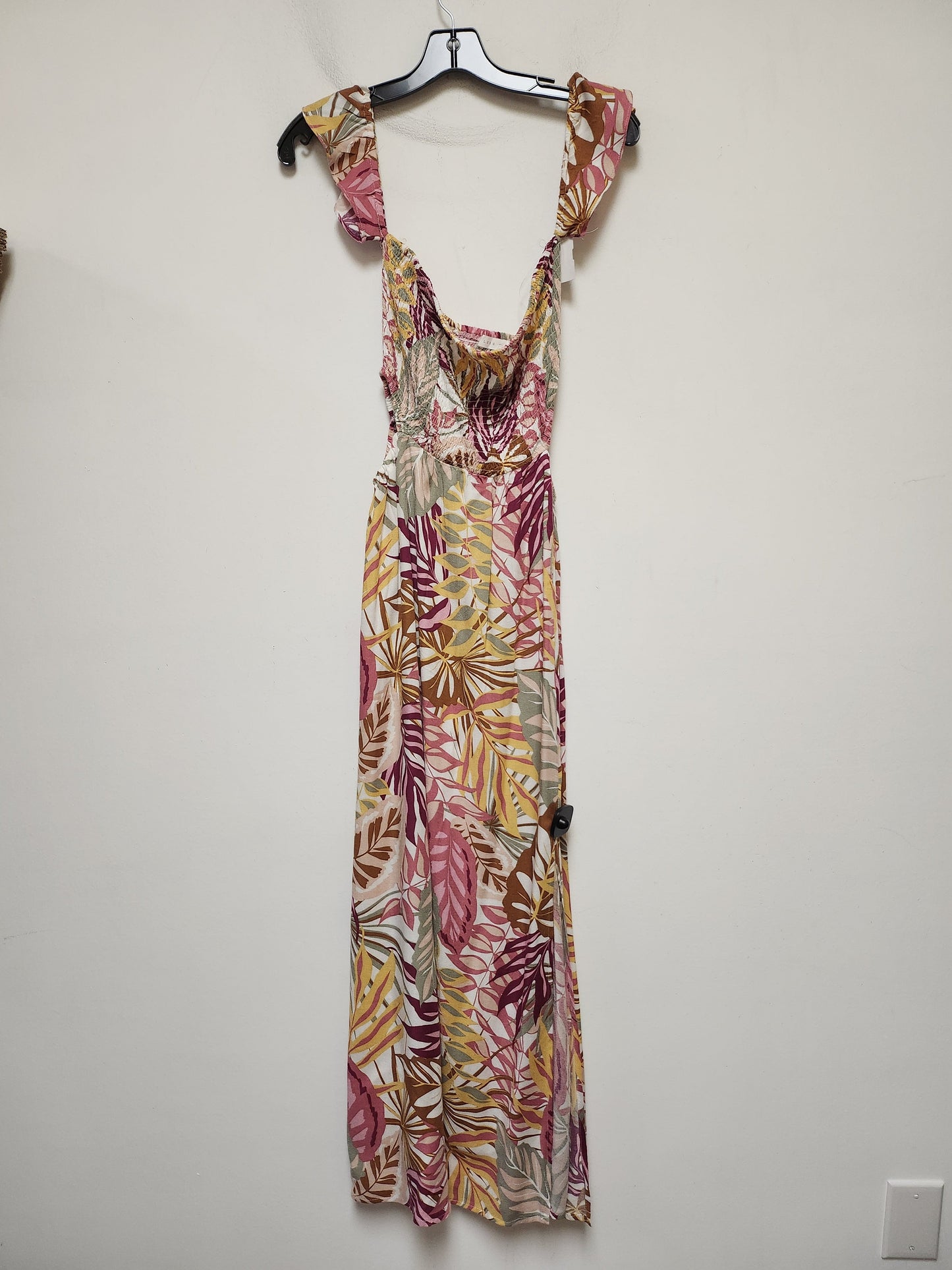 Tropical Print Dress Casual Maxi Lush, Size M