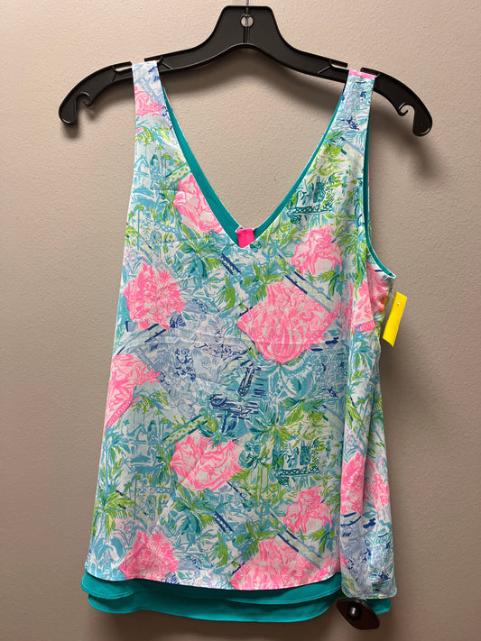 Top Sleeveless By Lilly Pulitzer In Tropical Print, Size: Xs