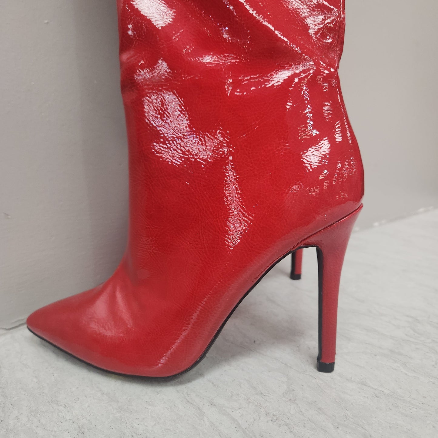 Boots Knee Heels By Qupid In Red, Size: 6