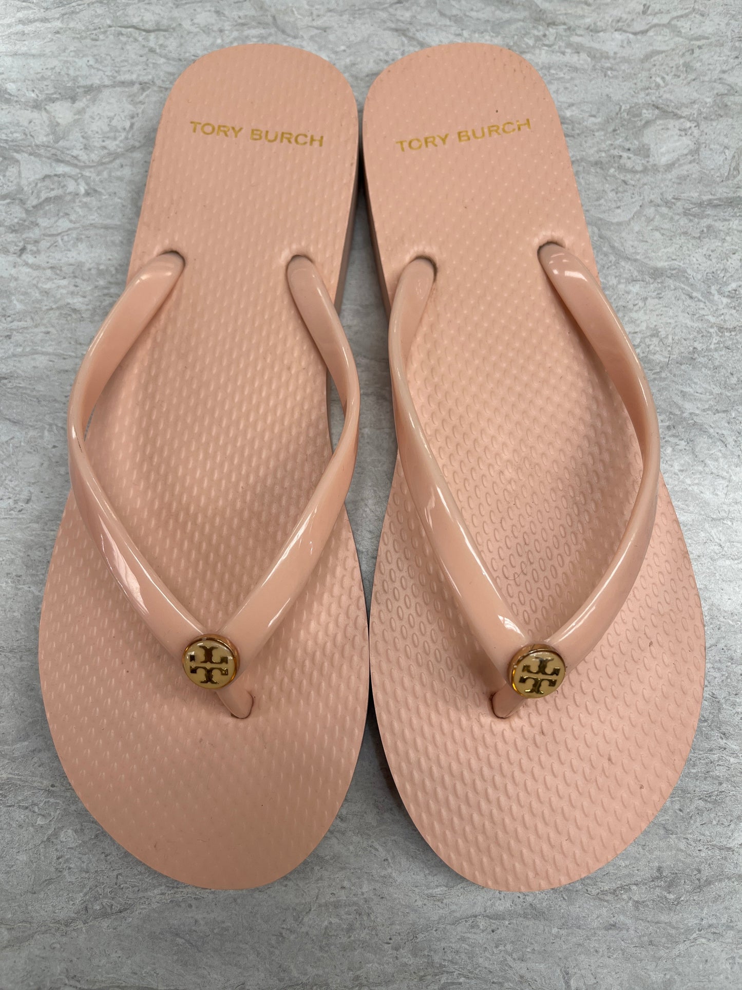 Sandals Designer By Tory Burch In Peach, Size: 7.5