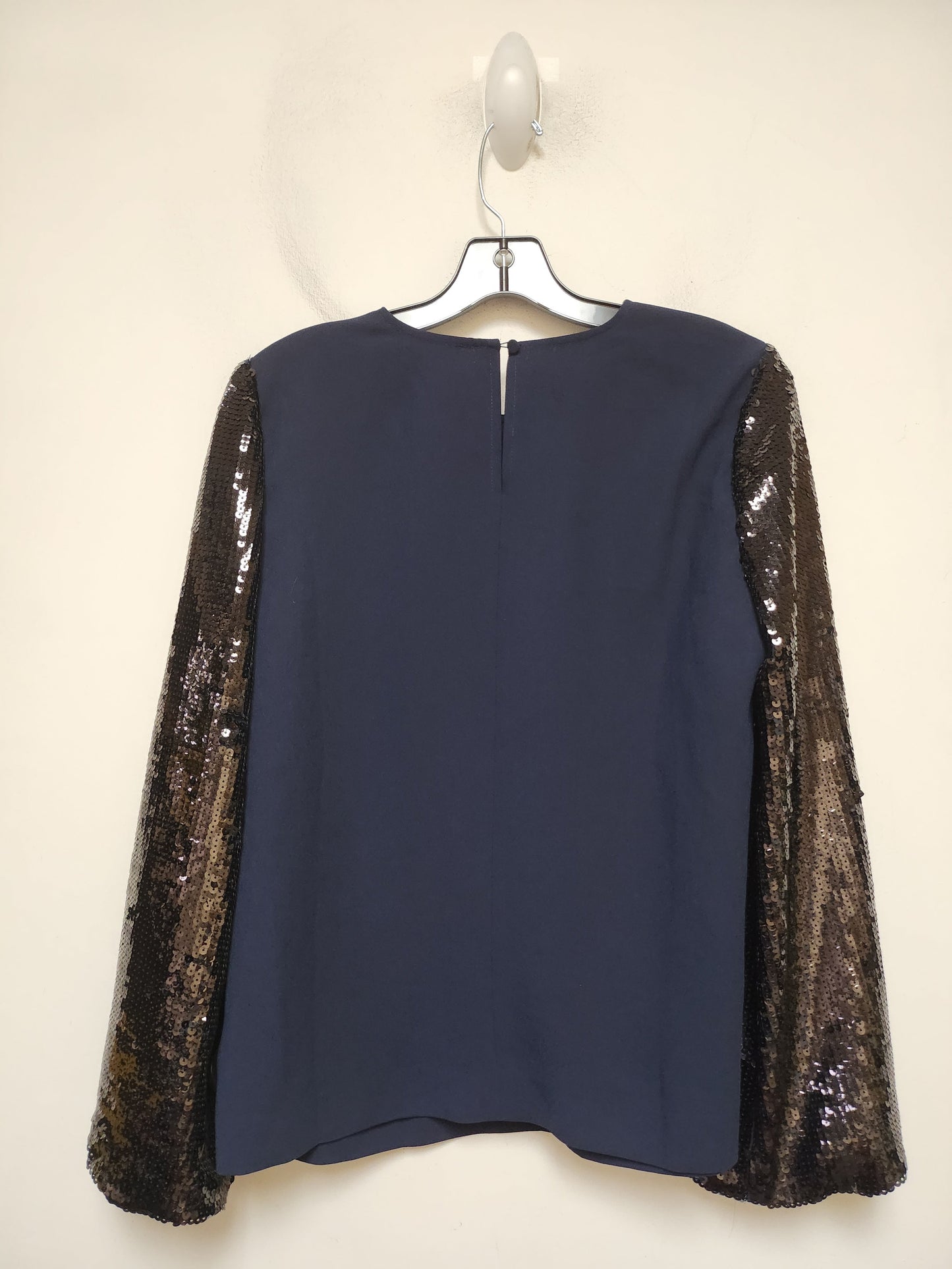 Top Long Sleeve By J. Crew In Black & Blue, Size: M