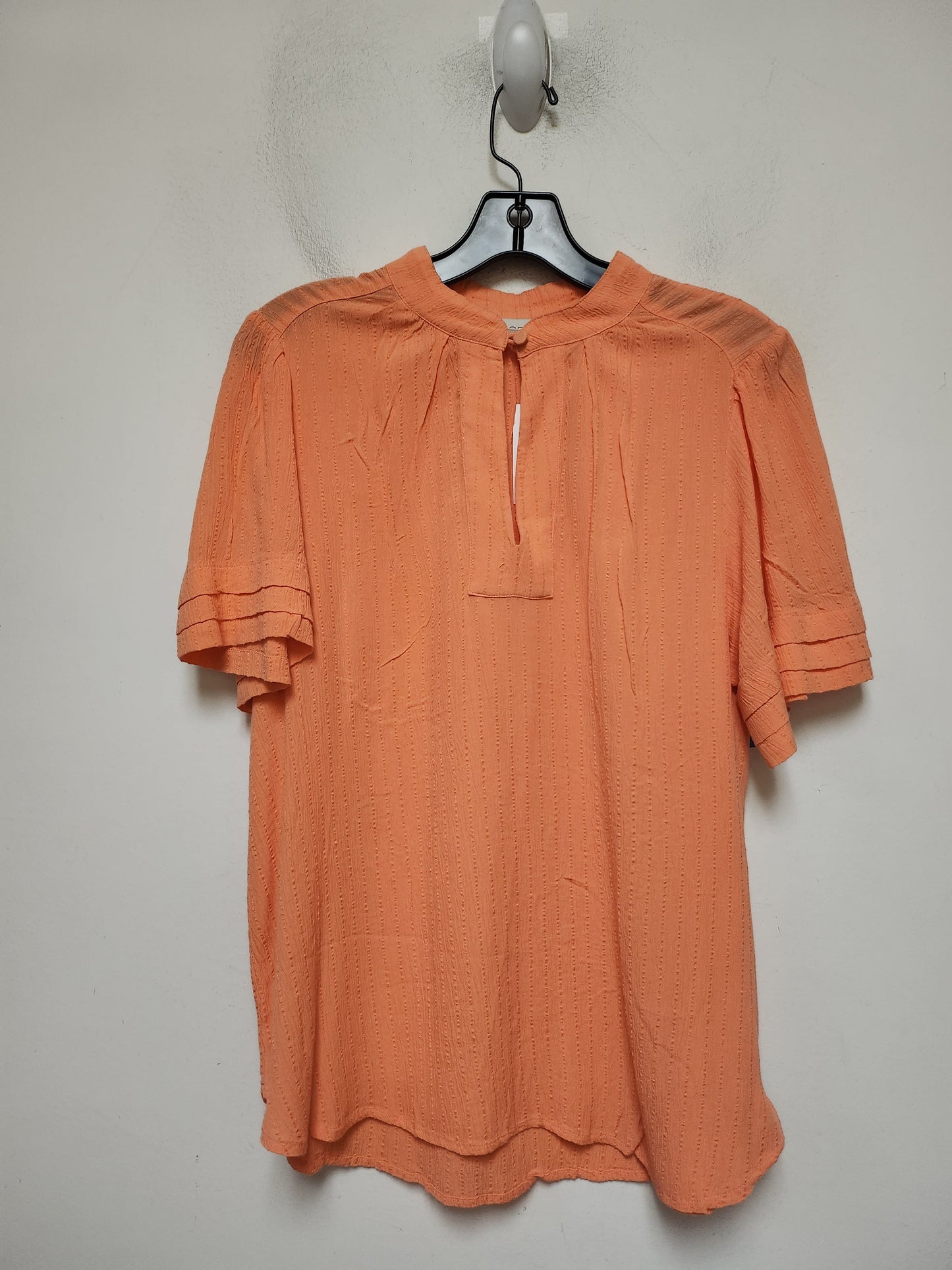 Top Short Sleeve By Loft In Orange, Size: S