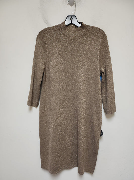 Sweater By Chicos In Brown & Gold, Size: S