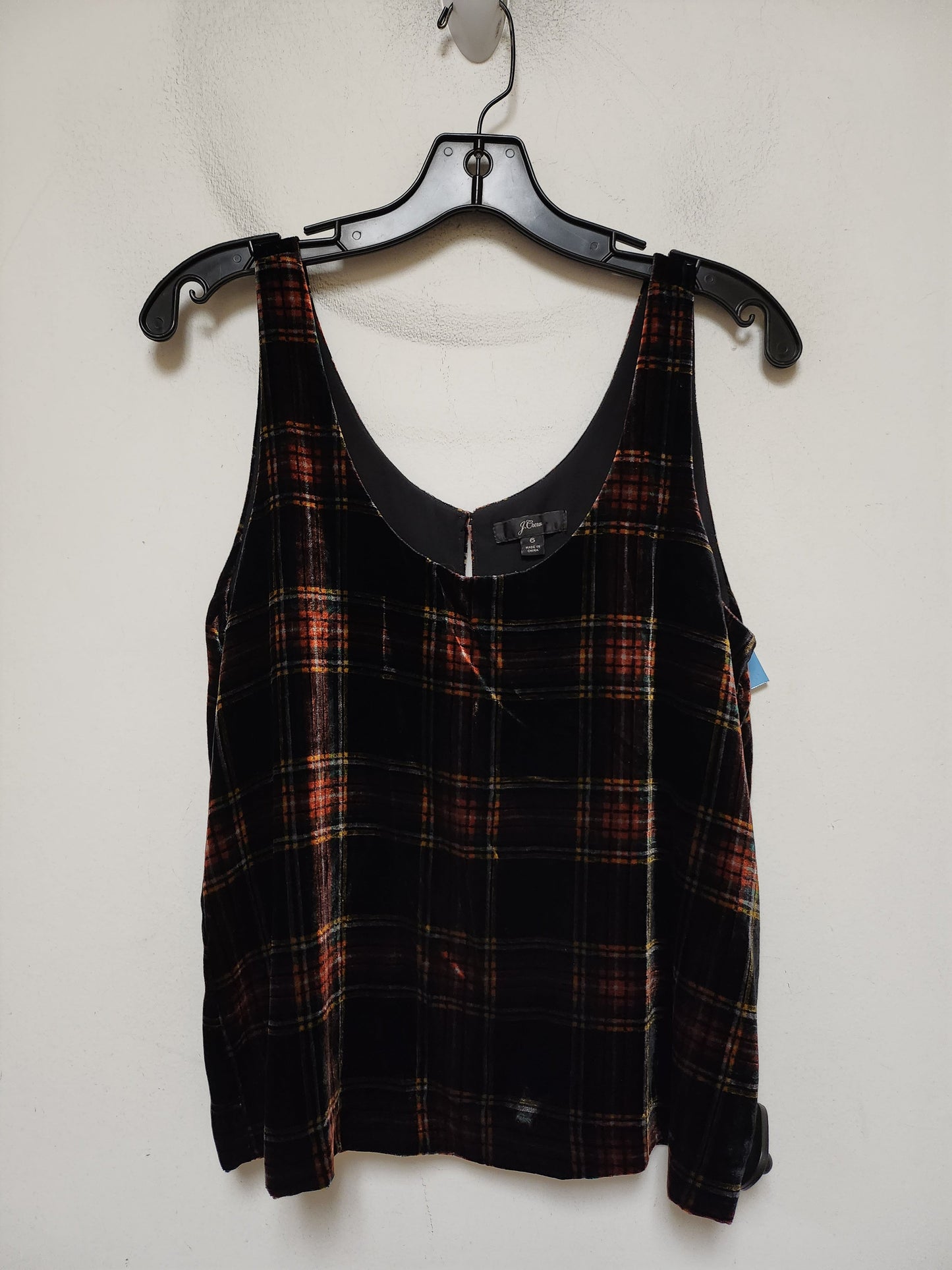 Top Sleeveless By J. Crew In Plaid Pattern, Size: S