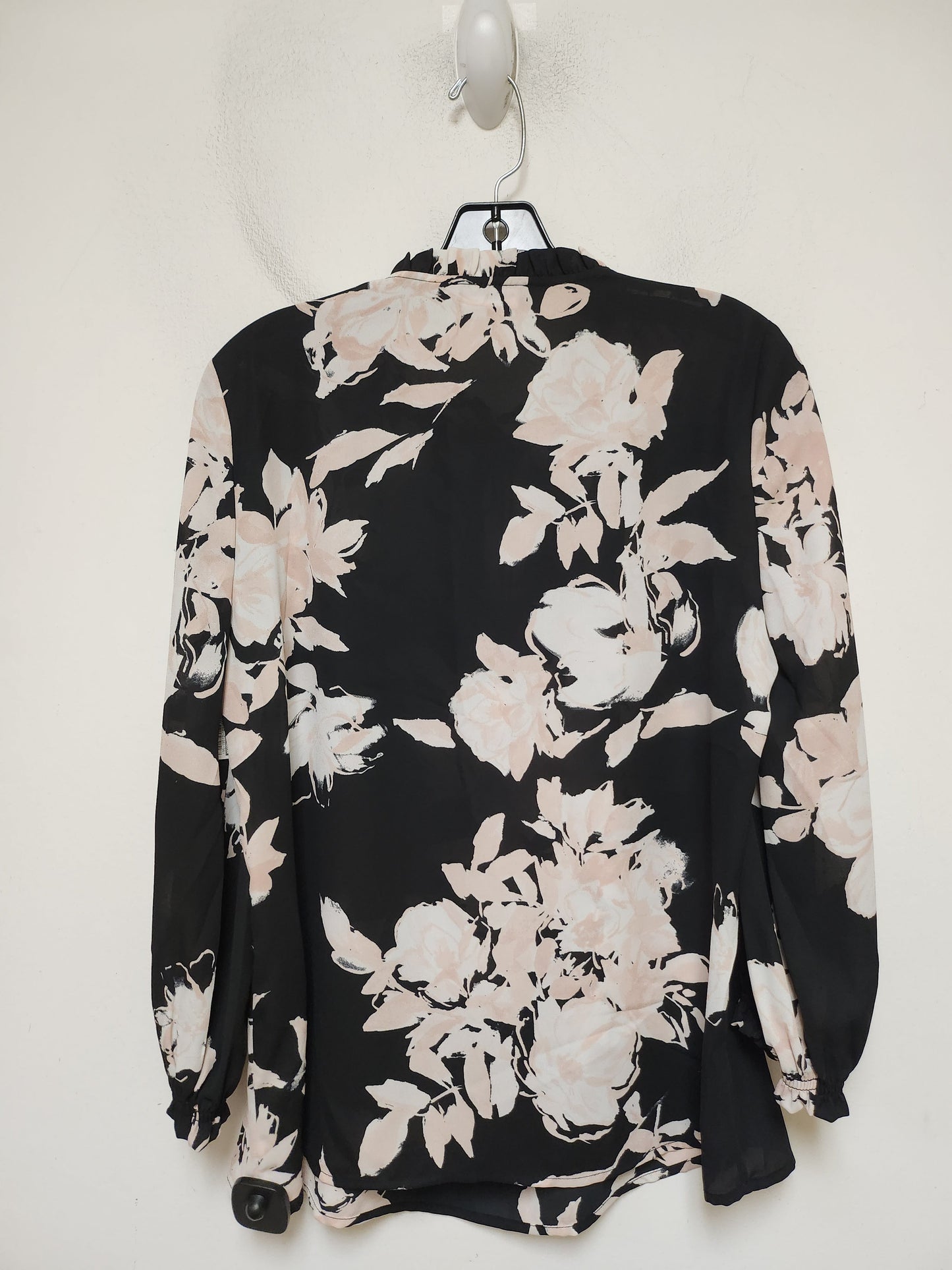 Top Long Sleeve Designer By Karl Lagerfeld In Floral Print, Size: M