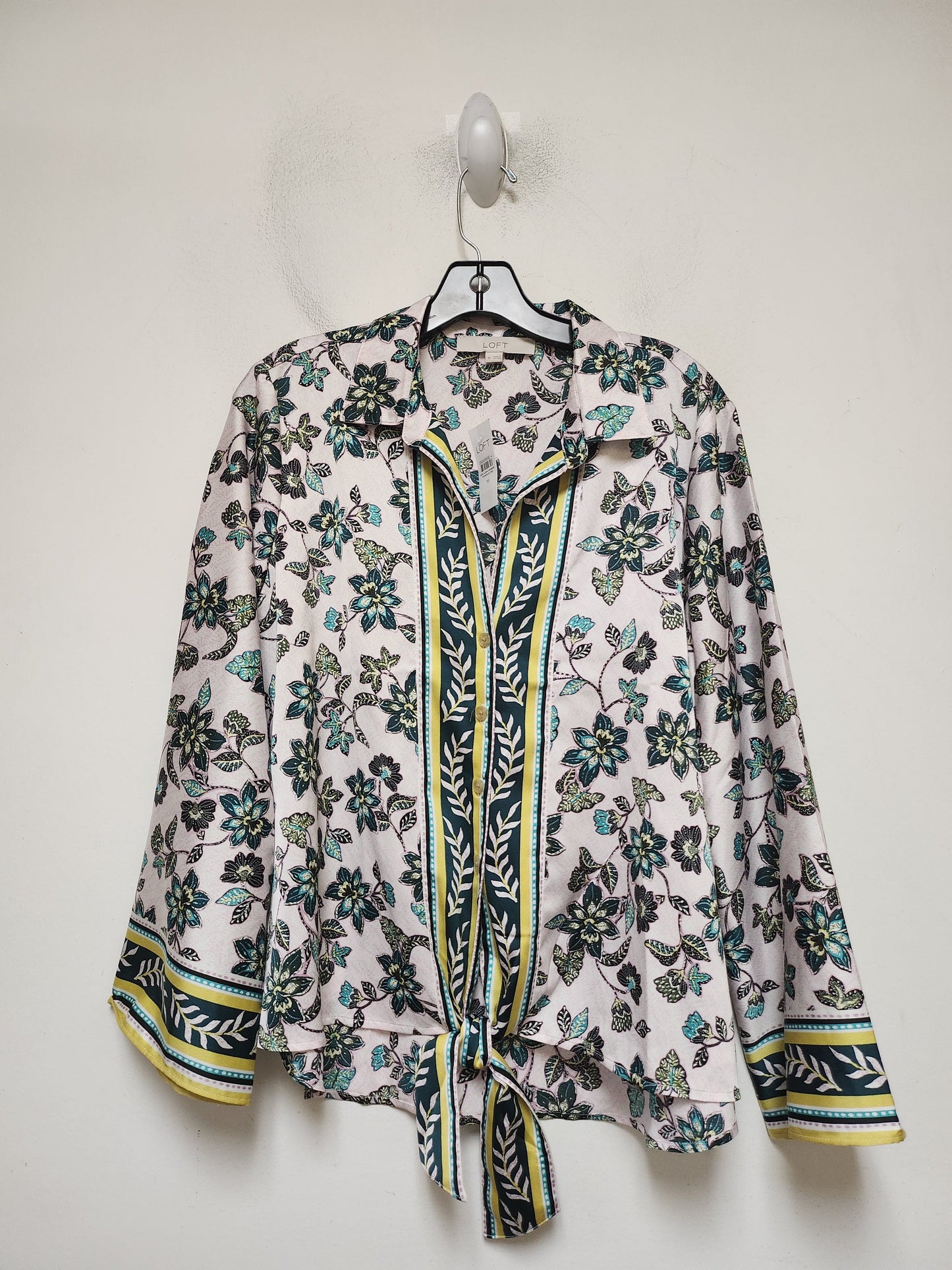 Top Long Sleeve By Loft In Floral Print, Size: M