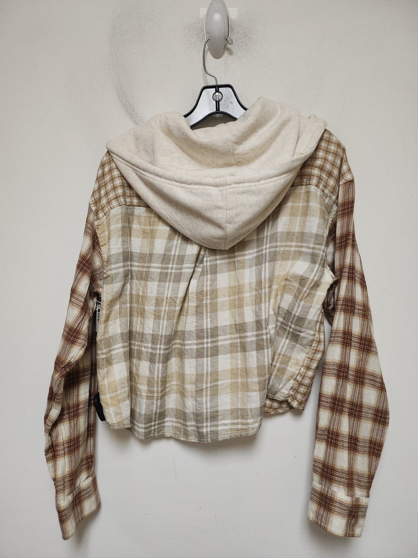 Top Long Sleeve By American Eagle In Plaid Pattern, Size: M