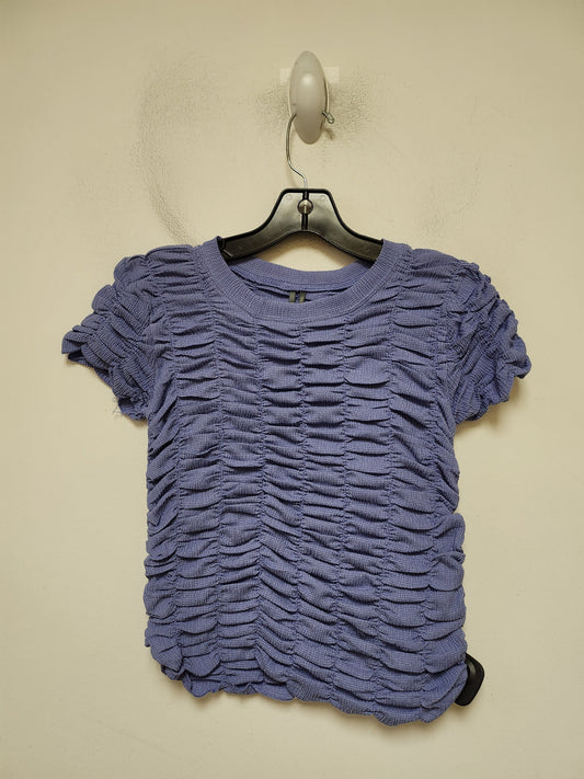 Top Short Sleeve By Anthropologie In Purple, Size: Xs