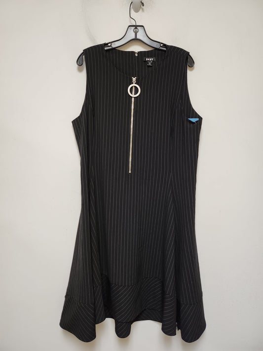 Dress Casual Midi By Dkny In Striped Pattern, Size: Xl