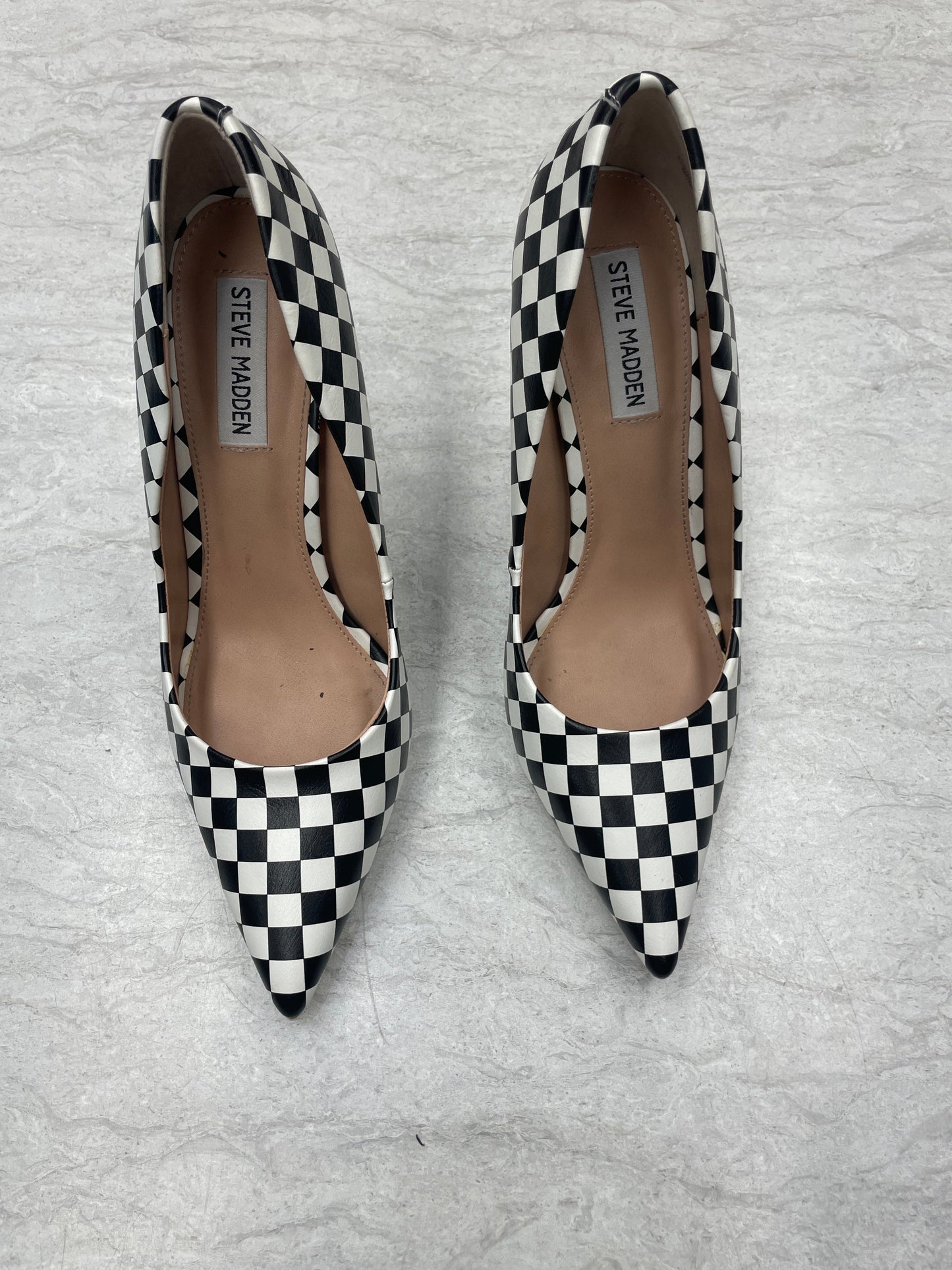 Shoes Heels Stiletto By Steve Madden In Checkered Pattern, Size: 9