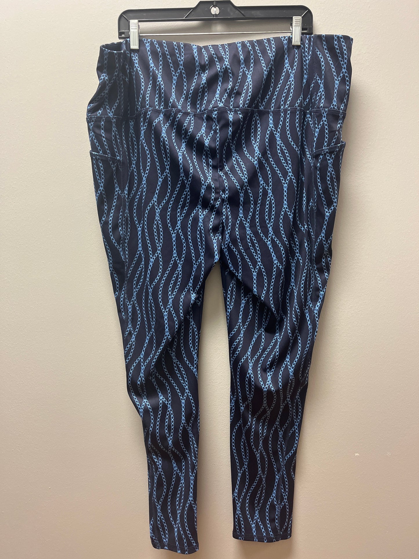 Athletic Leggings By Zenergy By Chicos In Blue, Size: 2x