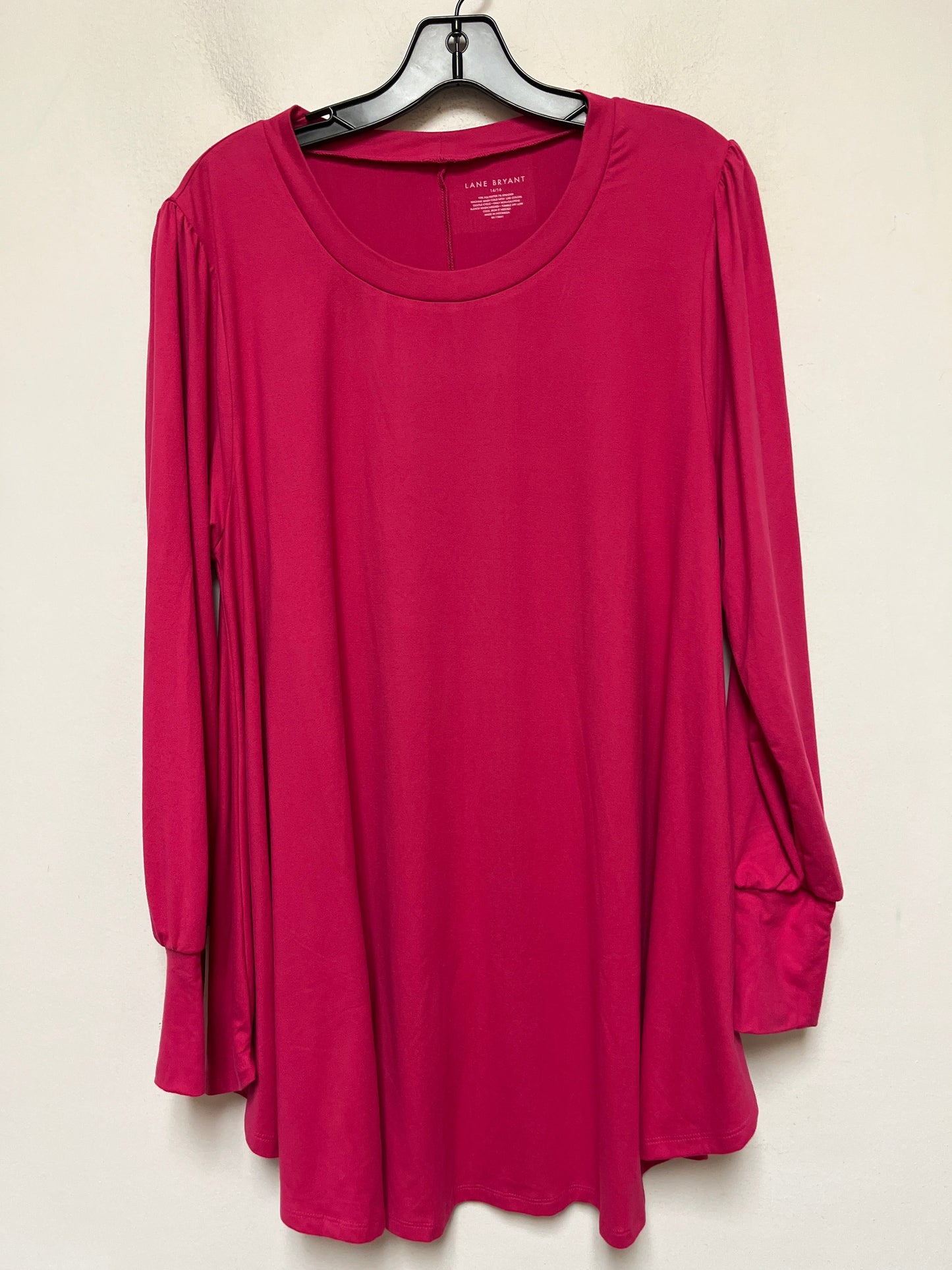 Top Long Sleeve Basic By Lane Bryant In Pink, Size: Xl