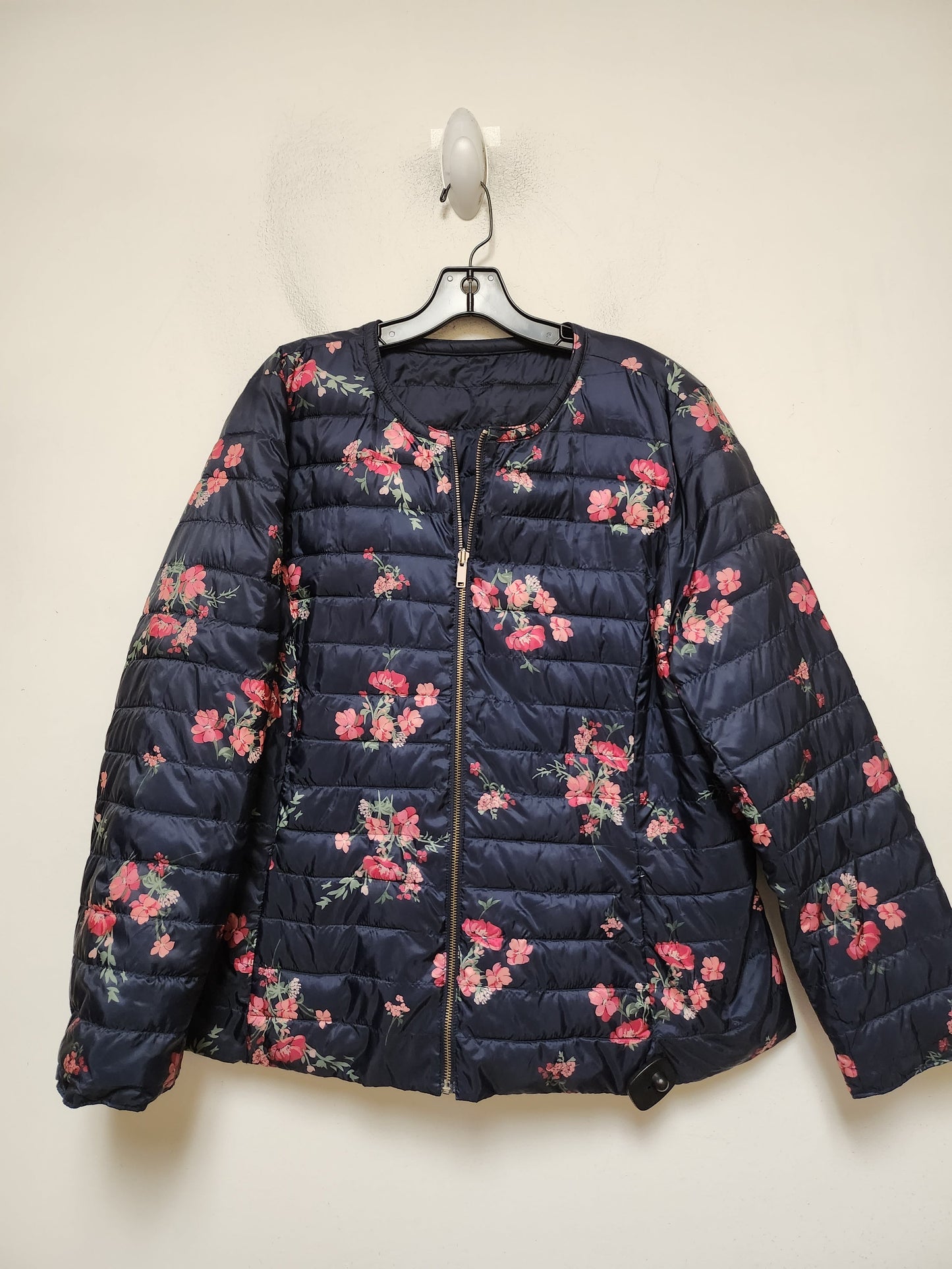 Jacket Puffer & Quilted By Charter Club In Floral Print, Size: Xl