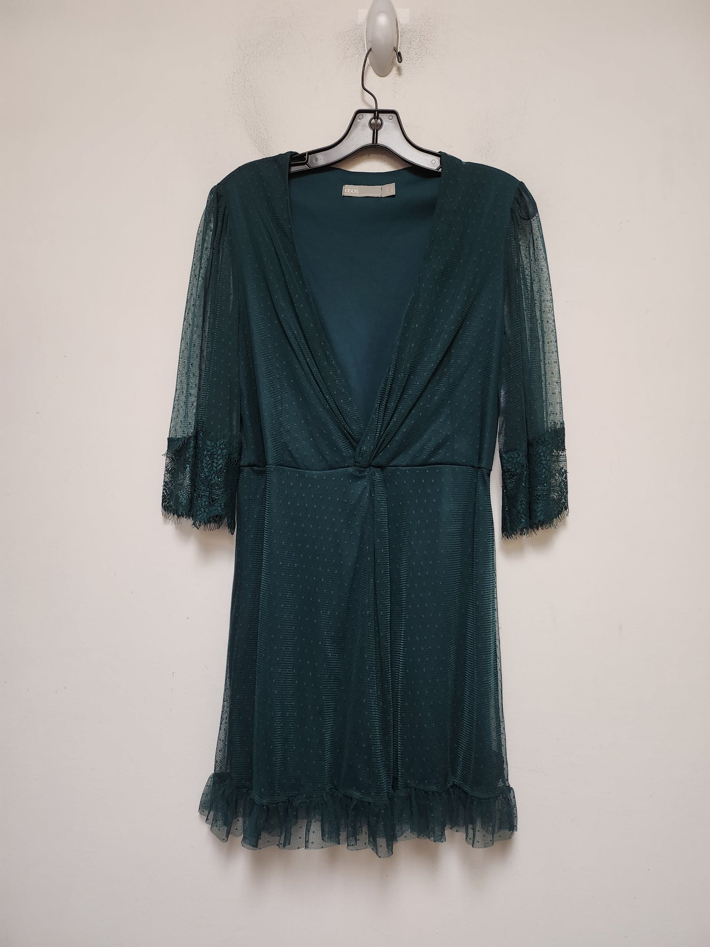 Green Dress Casual Short Asos, Size M