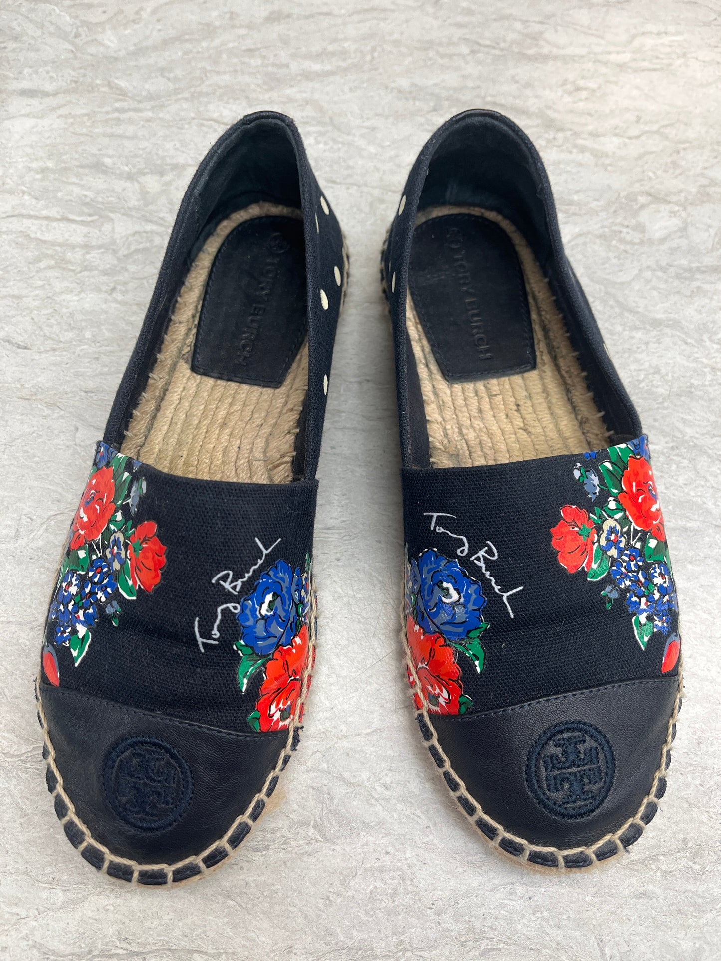 Shoes Flats By Tory Burch In Navy, Size: 6