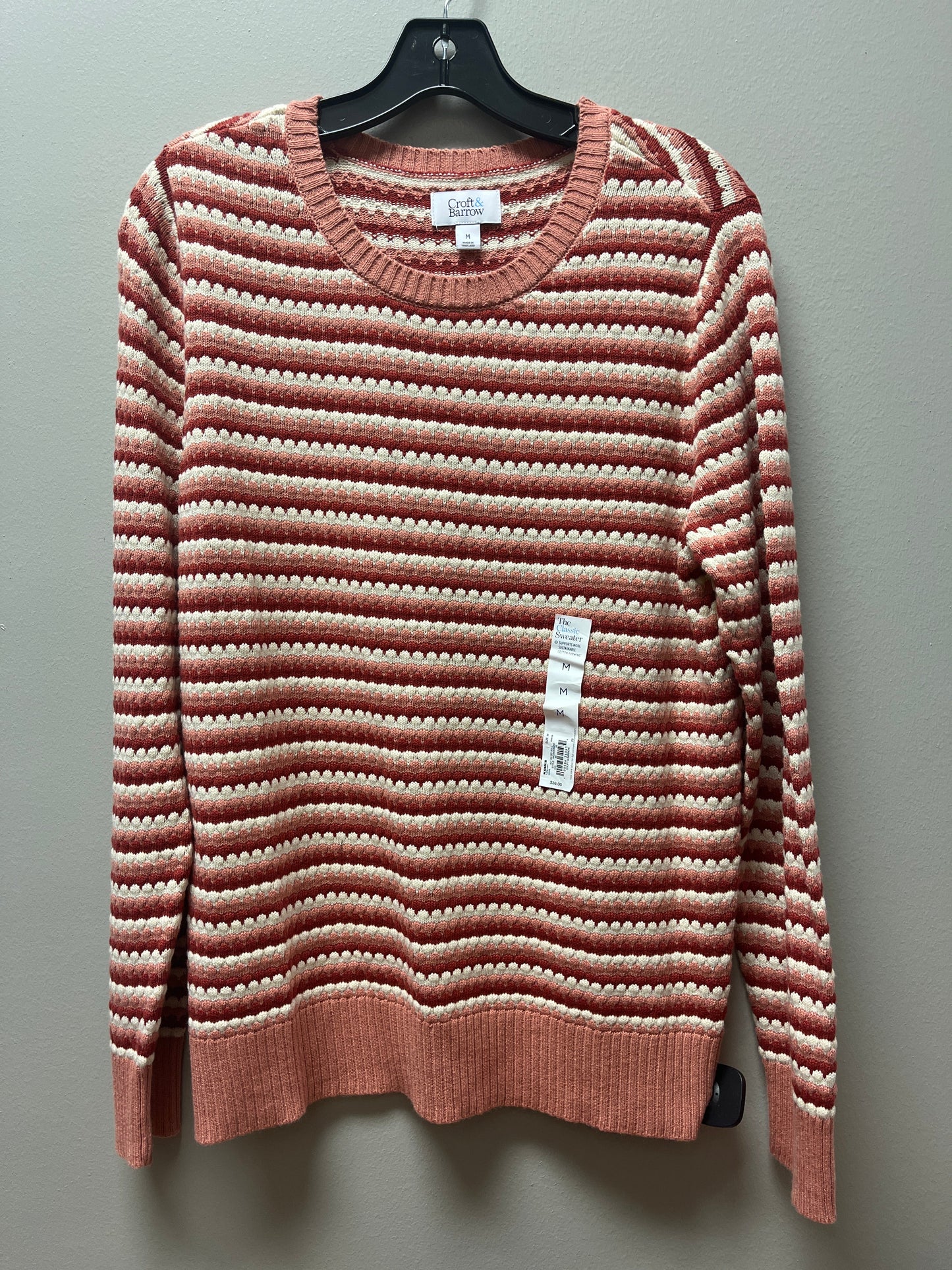 Sweater By Croft And Barrow In Striped Pattern, Size: Large