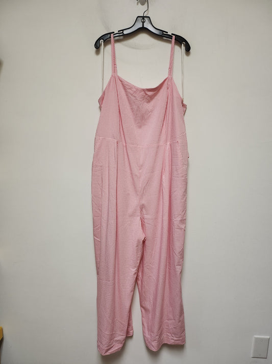 Jumpsuit By Vineyard Vines In Pink & White, Size: 2x