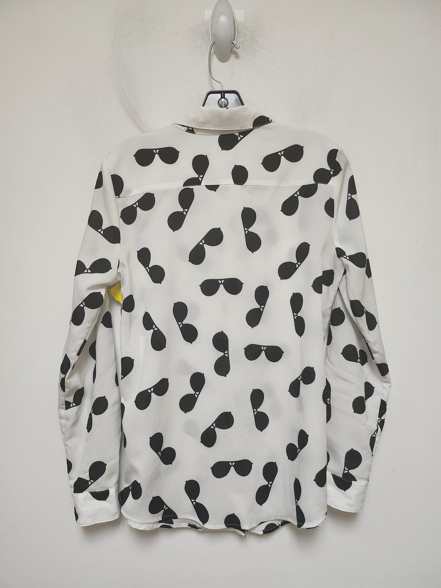 Top Long Sleeve Designer By Karl Lagerfeld In Black & White, Size: S