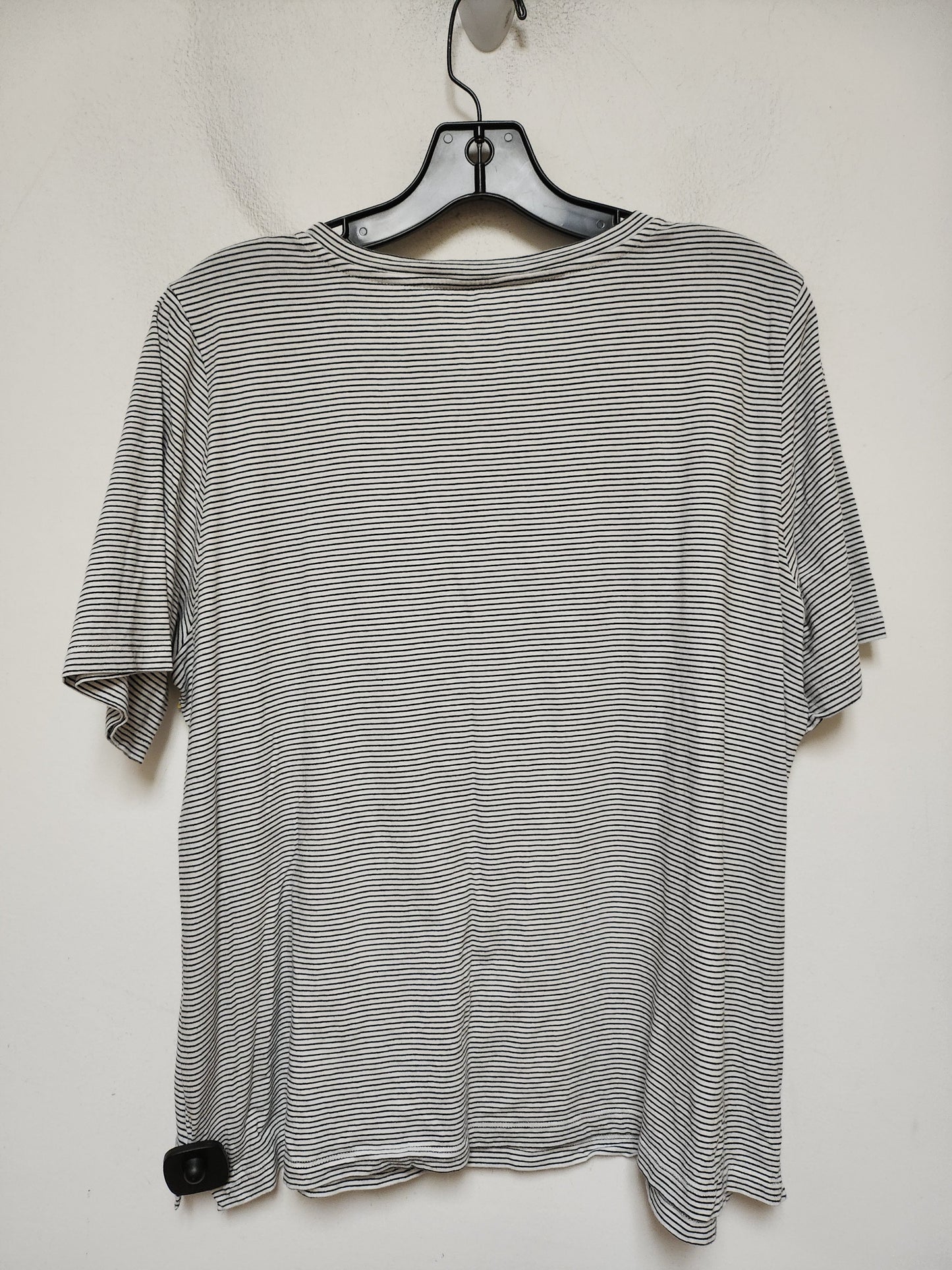 Top Short Sleeve Basic By Eileen Fisher In Striped Pattern, Size: L