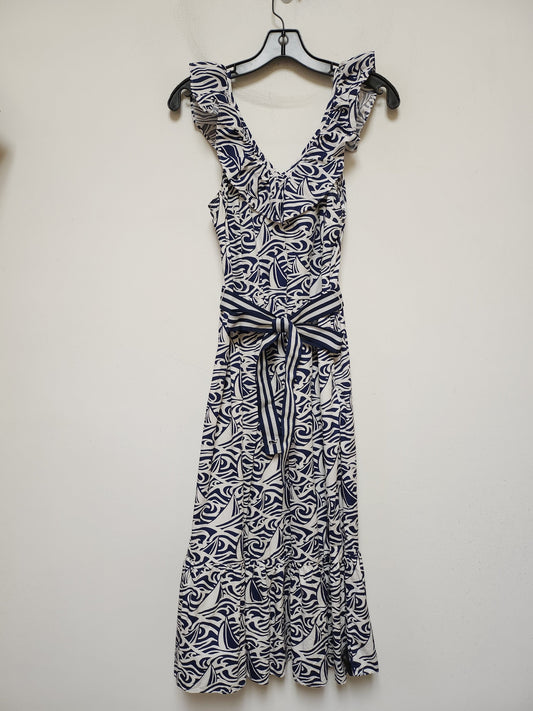 Dress Casual Midi By Target-designer In Blue & White, Size: S