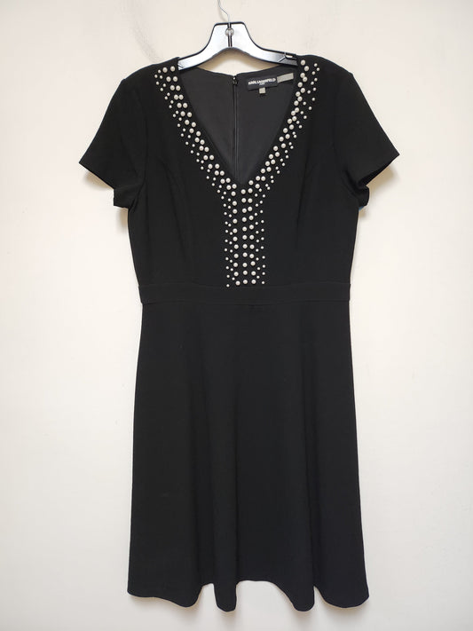 Dress Designer By Karl Lagerfeld In Black & White, Size: M