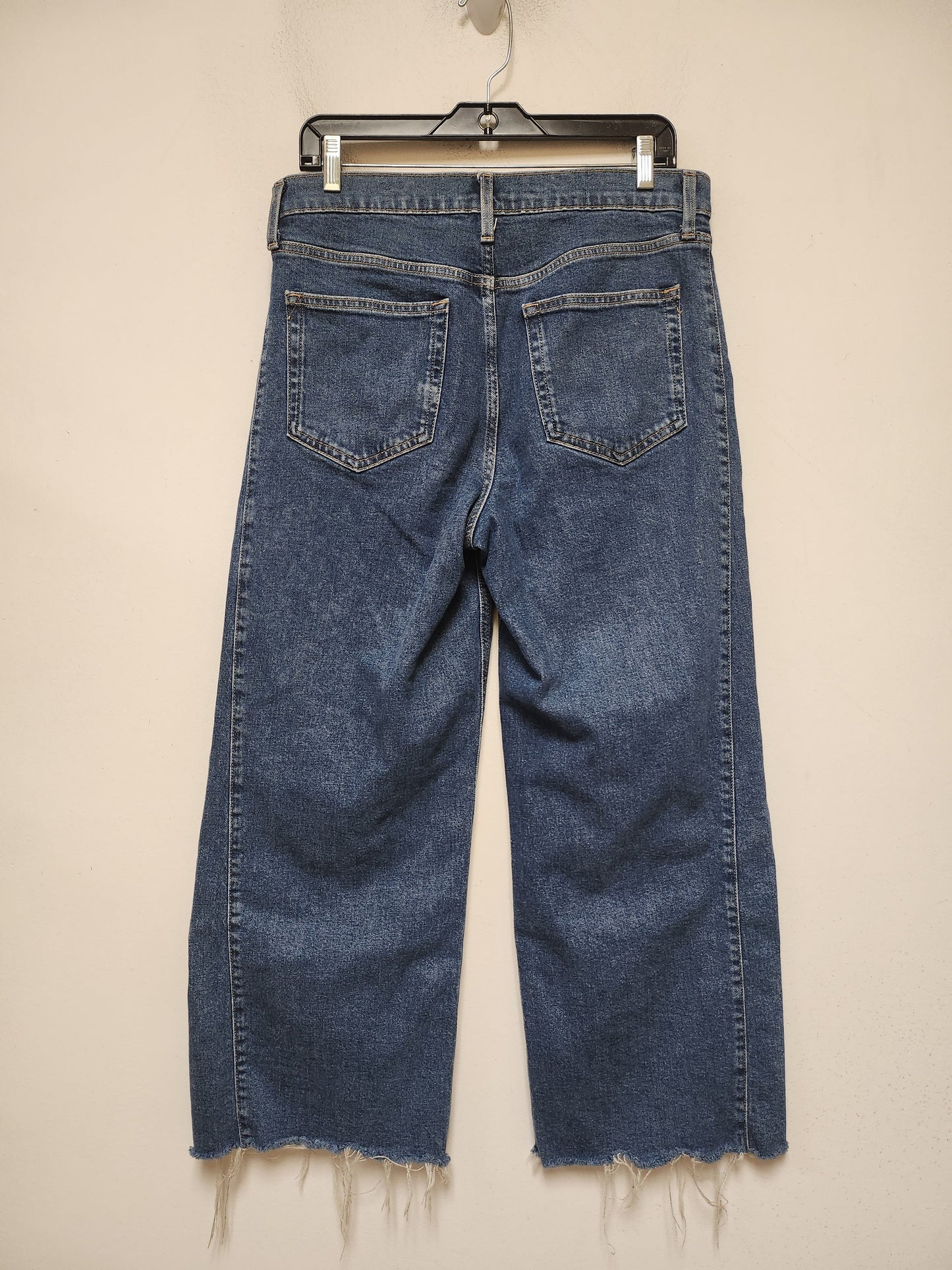 Jeans Cropped By Gap In Blue Denim, Size: 10