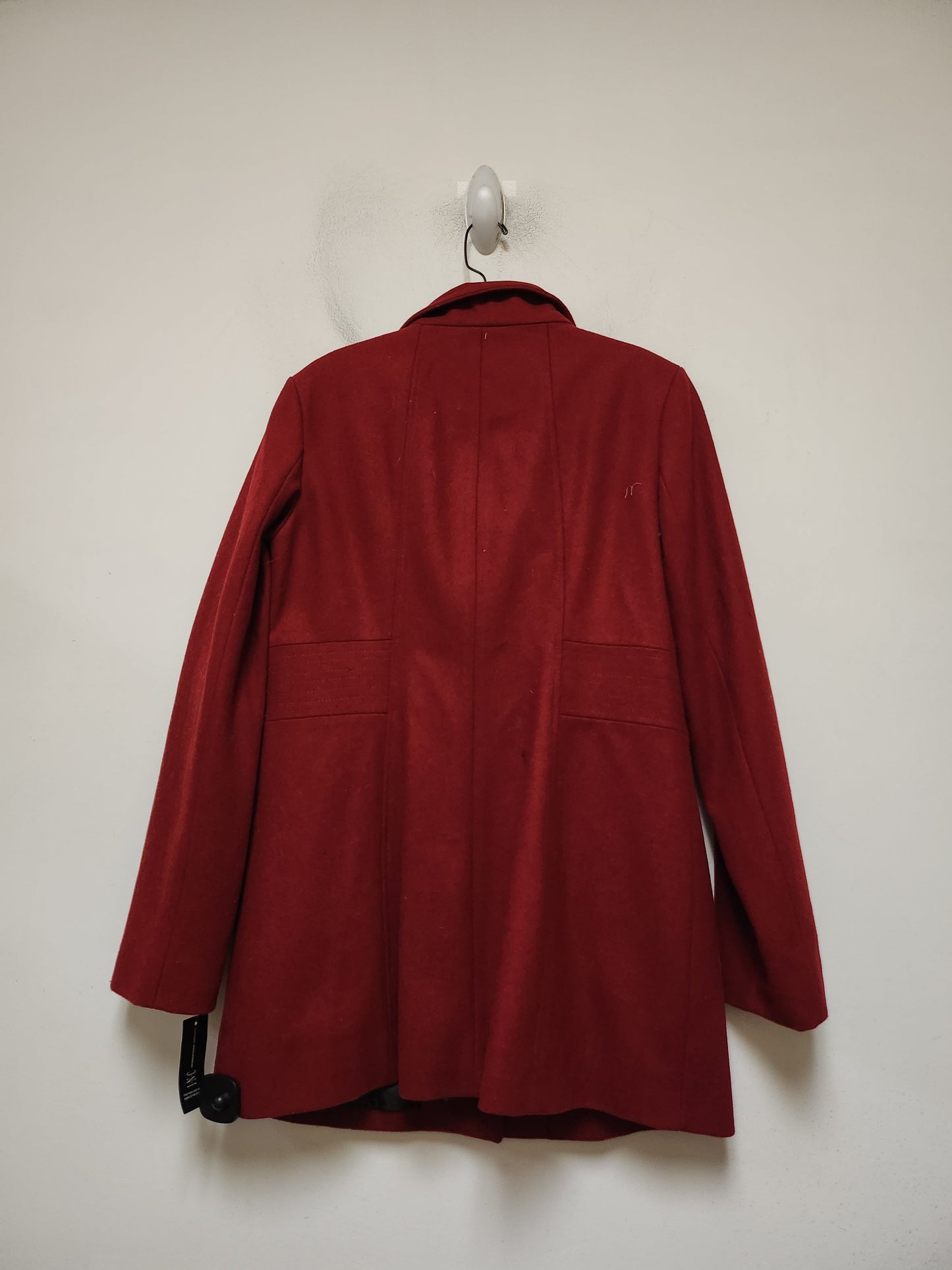 Coat Peacoat By Inc In Red, Size: L