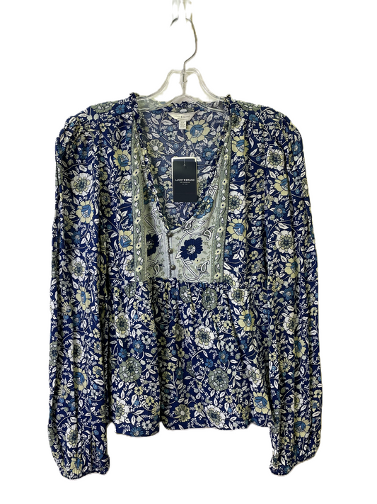 Top Long Sleeve By Lucky Brand In Blue, Size: S