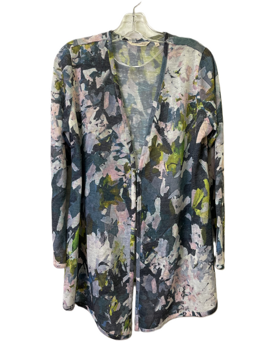 Sweater Cardigan By Soft Surroundings In Floral Print, Size: M