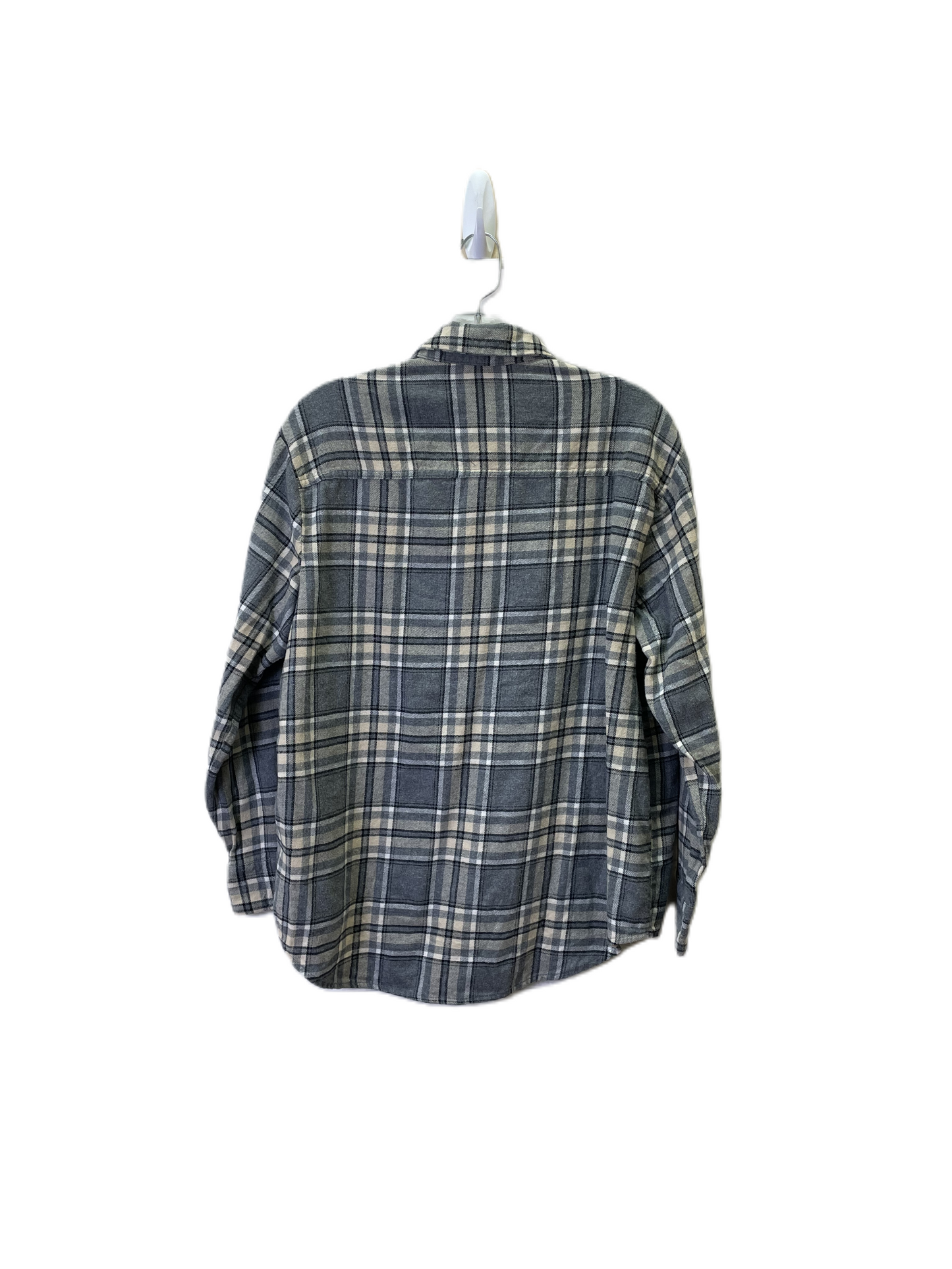 Top Long Sleeve By Old Navy In Plaid Pattern, Size: M