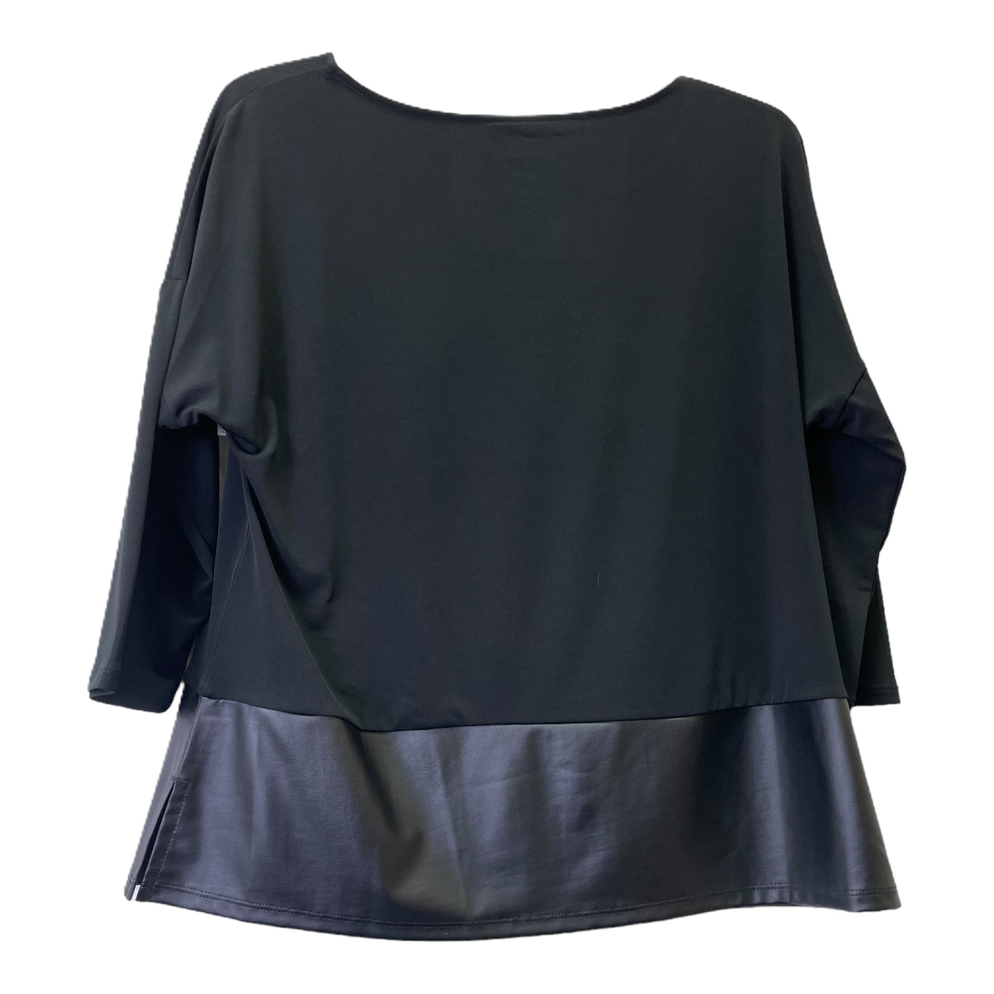 Top 3/4 Sleeve By Chicos In Black, Size: M