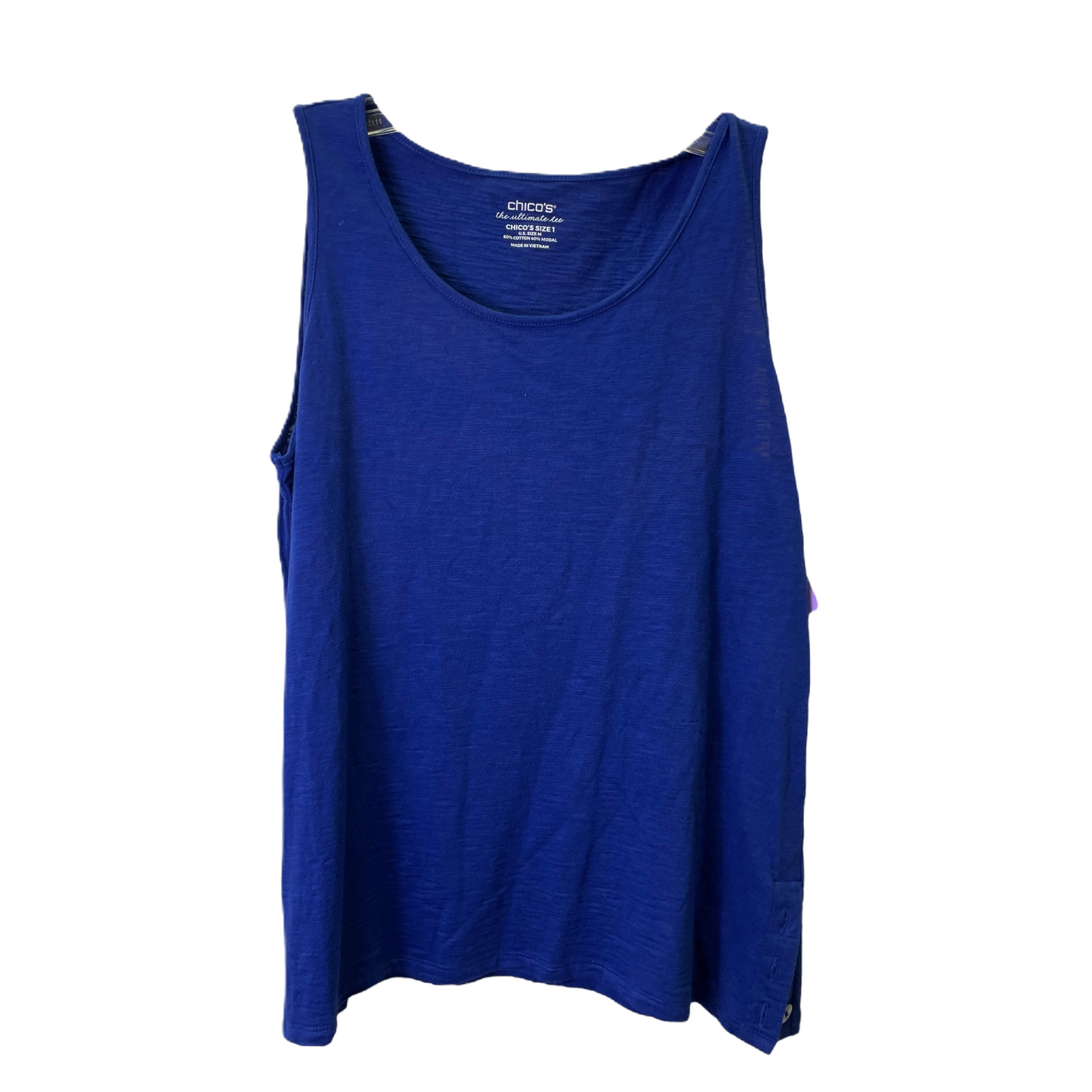 Blue Top Sleeveless Basic By Chicos, Size: M