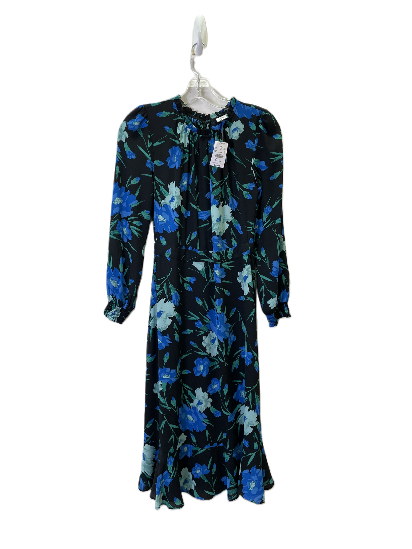 Dress Casual Midi By J. Crew In Black & Blue, Size: Xs