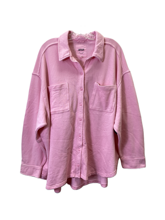 Top Long Sleeve By Aerie In Pink, Size: Xl