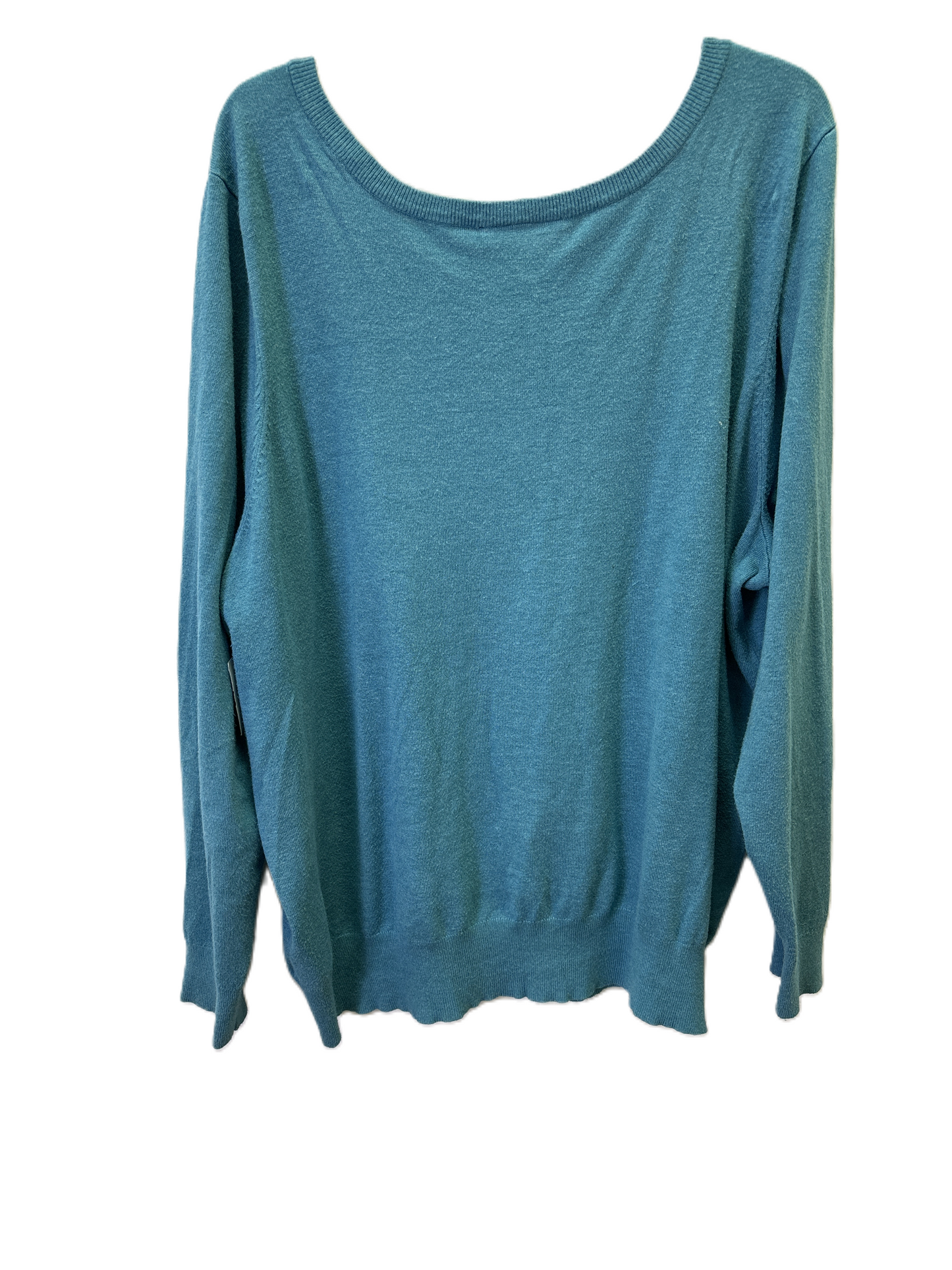 Sweater Cardigan By Lane Bryant In Turquoise, Size: 3x