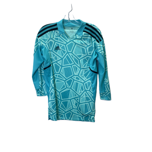 Athletic Top Long Sleeve Collar By Adidas  Size: S