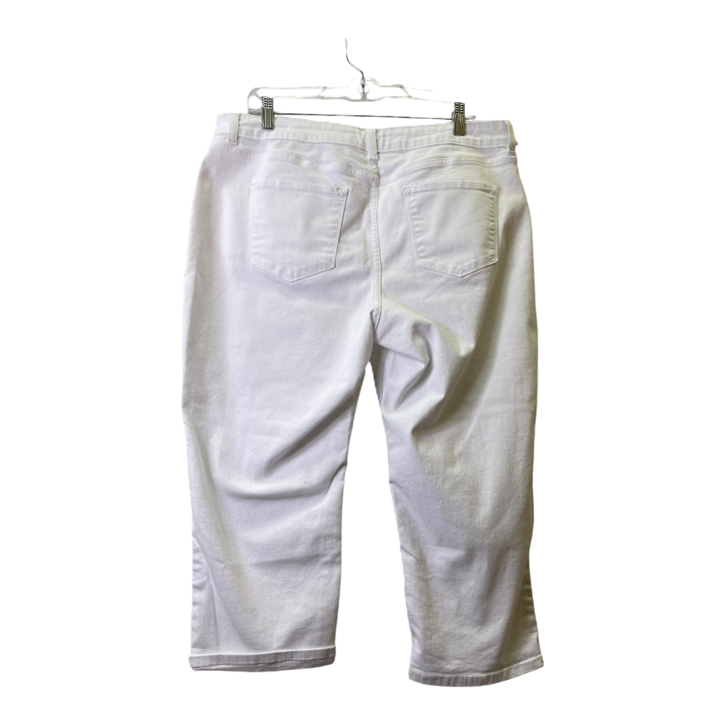 White Jeans Cropped By Croft And Barrow, Size: 16