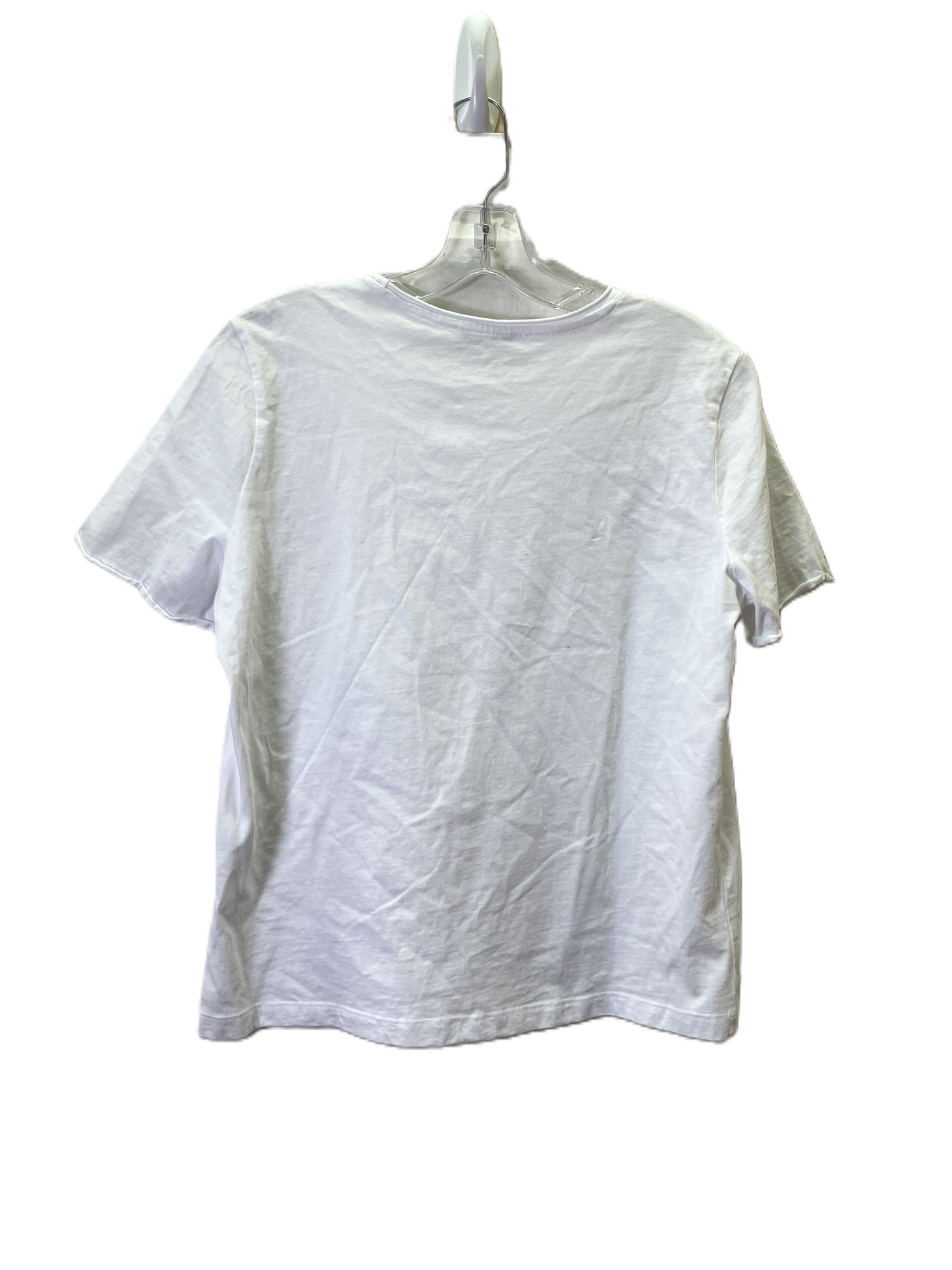 Top Short Sleeve Basic By Zara In White, Size: L