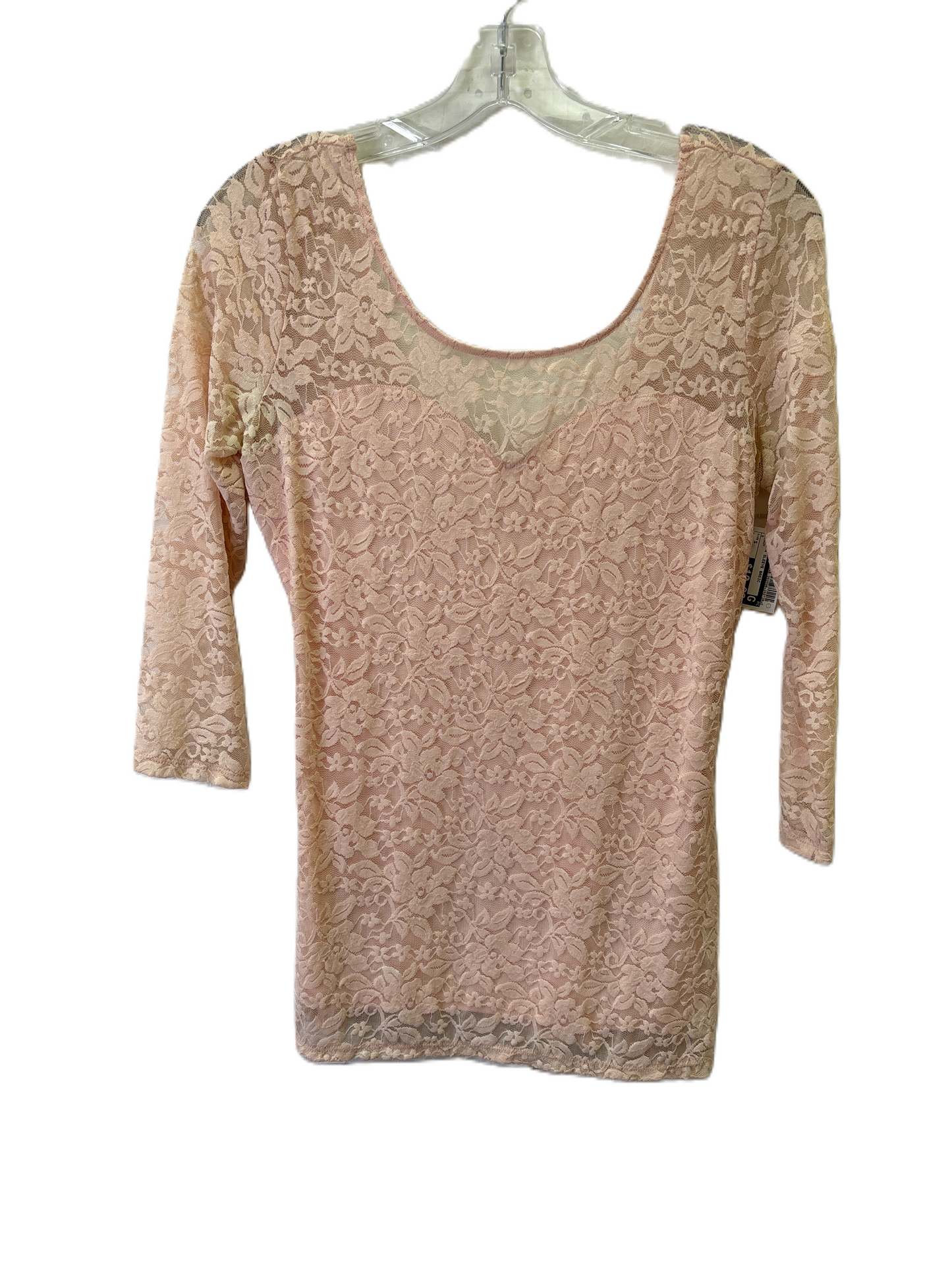 Top 3/4 Sleeve Basic By Guess In Peach, Size: S