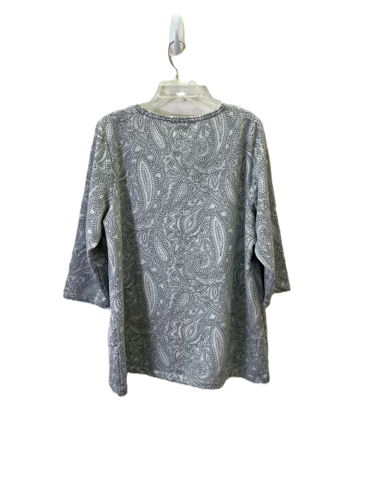 Top Long Sleeve Basic By Croft And Barrow In Grey, Size: 1x