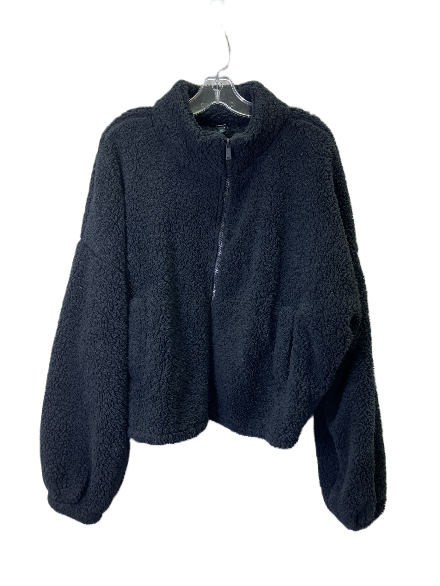 Jacket Fleece By Express In Black, Size: L