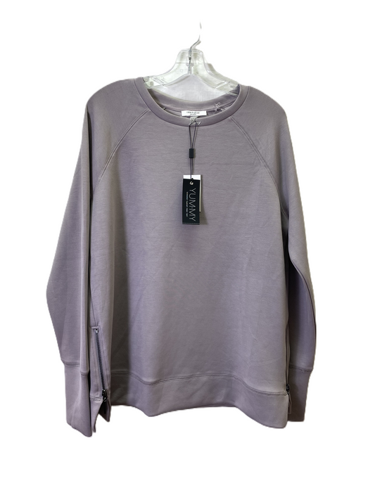 Athletic Sweatshirt Crewneck By Cable And Gauge In Purple, Size: L