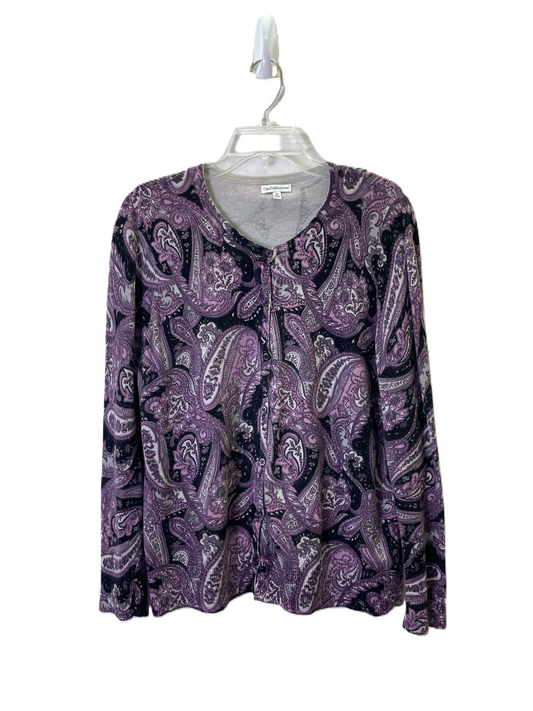 Sweater By Croft And Barrow In Purple, Size: Xl