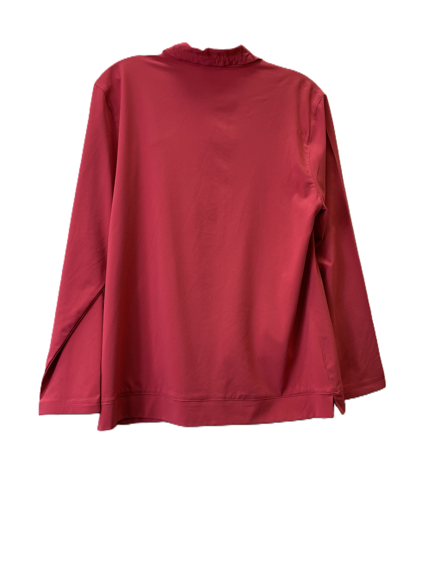 Athletic Top Long Sleeve Collar By Chicos In Pink, Size: S